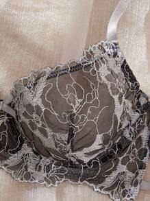 2pcs Women Spider Web Embroidery Lingerie Set, Halloween - Multicolor - View 4