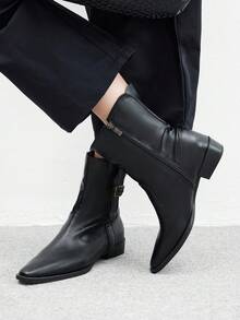 CUCCOO BIZCHIC Women's Mid-Calf Elegant Commuter Boots - Black - View 1