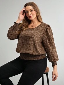 Comfylo Áo sơ mi tay phồng cỡ lớn, áo sơ mi dài tay kiểu tay đèn lồng, áo sơ mi cổ tròn, trang phục nghỉ dưỡng mùa hè mới dành cho nữ, áo sơ mi họa tiết da báo, áo Halloween, trang phục mùa thu cho nữ, áo mùa đông, áo Halloween cho nữ, áo sơ mi công sở cho nữ, áo sơ mi họa tiết động vật, thanh lịch và thời trang cho việc đi làm, áo sơ mi công sở tối giản kiểu cổ điển, áo sơ mi mặc hàng ngày thoải mái, áo nữ đơn giản. - Nhiều màu - Xem 2