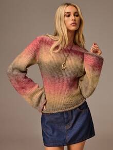 Avantive Sweaters For Women Knit Tops Pullover For Women Fall Clothes For Women Halloween Christmas Women's Winter Sweater Winter Clothes Chic TopBack To School Y2k Women's Pullover Office Outfits For Women Western Wear For Women Festival Outfits For Women Bohemian Going Out Top Fall Clothes For Women Ombre Sweater Women Knitwear,