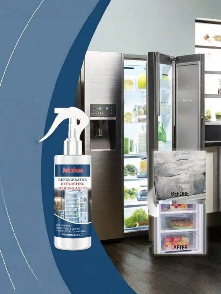 1 PC/100 ML Refrigerator Defroster Freezer Defroster Anti-Icing Snow Melt Cleaning The Highly Efficient Formula Can Quickly Penetrate And Dissolve Ice And Frost, Reducing Deicing Time - Multicolor - View 1