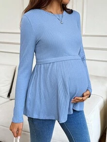 SHEIN Quần áo mùa thu, Quần áo mùa thu, Quần áo bà bầu Quần áo mùa thu Quần áo bà bầu Quần áo bà bầu màu trơn tối giản hàng ngày Áo thun cổ tròn tay dài Áo bà bầu màu xanh lam Áo bà bầu màu xanh lam nhạt Áo bà bầu tay dài màu xanh lam Áo bà bầu có gân Áo bà bầu có gân Quần áo bà bầu Áo bà bầu tay dài Váy bà bầu có gân Váy bà bầu tay dài Váy bà bầu màu xanh nhạt - Màu xanh lam - Xem 6