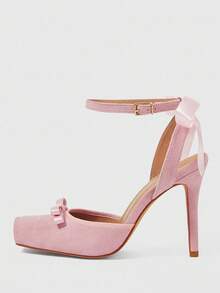 CUCCOO HITCHD Giày cao gót mũi nhọn màu hồng thời trang nữ - Hồng - Xem 10