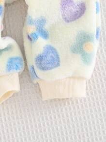 Cozy Pixies 两件套女童碎花印花保暖内衬圆领长袖卫衣和松紧腰九分裤 - 彩色 - 查看 4