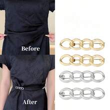 1/2/3/4pcs Invisible Waist Adjuster Buckle, Jeans & Skirts Waist Reducer, No Sewing Required, Detachable