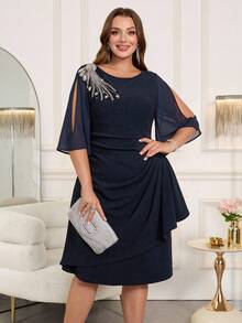 Ellevyn Váy quấn đính cườm và sequin thanh lịch cỡ lớn Váy cho nữ Váy cho nữ Váy thu thanh lịch cho nữ Váy thanh lịch cho nữ Váy cỡ lớn Váy thu Váy thu Váy cho nữ Váy dự tiệc ngắn Trang phục Halloween Quần áo cỡ lớn cho phụ nữ Trang phục lễ hội cho phụ nữ Trang phục phương Tây cho phụ nữ Quần áo mùa đông Quần áo mùa thu của phụ nữ Trang phục đi chơi Trang phục lễ hội - Màu xanh hải quân - Xem 7