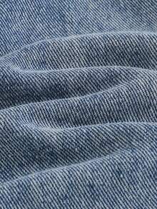 Cozy Pixies 女婴牛仔背带连体衣，舒适百搭 - 藍色 - 查看 9