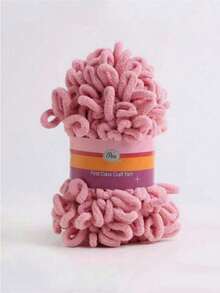 100g/Roll Finger Loop Soft Chenille Yarn For Diy Knitting Blanket, Mat, Scarf, Donut Yarn - Dusty Pink - View 8