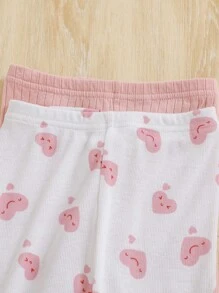 4件套女婴休闲花卉针织长袖上衣和裤子套装 - 彩色 - 查看 6