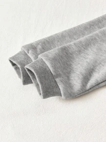 Cozy Pixies 男婴可爱鳄鱼印花圆领宽松卫衣和长裤套装