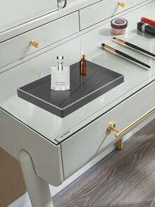 SHEIN 1 件透明/黑色亚克力收纳托盘 - 浴室柜台、梳妆台、厨房 | 化妆品珠宝香水展示架 | 优雅收纳 - 無色 - 查看 4