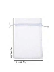 50pcs Organza Gift Bags With Drawstring Cord For Jewelry, Candy, Wedding, Party - Pink - View 10
