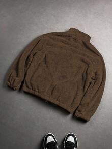 PAVTROS Manfinity Streetrush 男式月亮刺绣拉链羊毛夹克，秋冬