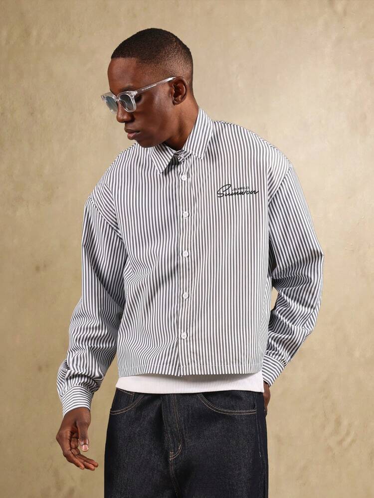 Striped Shirt With Large Number Print