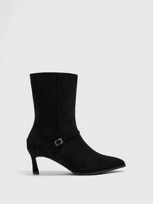 CUCCOO BIZCHIC New Pointed Toe Side Zipper Fashion Versatile Thin Heel Women Ankle Boots