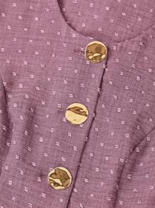 Ellevyn 女士优雅新款时尚法式无袖背心，配有大号金属纽扣，适合通勤、休闲穿着和各种场合 - 紫色 - 查看 3