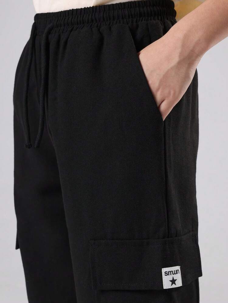 Cargo Style Pull On Pants With Side Pockets