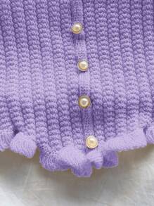 Soleia Women's Solid Color Casual Romantic Vacation Knit Top Y2k Purple - Mauve Purple - View 5