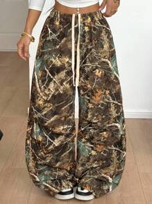 Coolane Fall Clothes For Women Basic Striped Tree Branch Pattern Graphics Wide Leg Sweatpants For Halloween