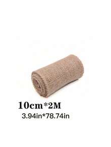Dây thừng đay 2m/cuộn, ruy băng vải lanh, quà tặng thủ công, đóng gói ren, trang trí tiệc cưới, đồ thủ công tự làm, phụ kiện trang phục - Màu Khaki - Xem 9
