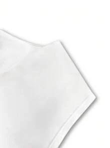 GlowEve CURVE 加大码轻盈纯色纽扣腰部无袖西装外套，休闲通勤日常穿着 - 白色 - 查看 4