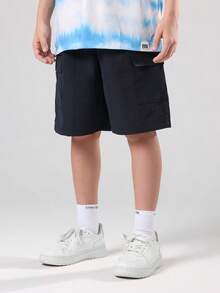 SUMWON Studios Los Angeles T-Shirt California Streetwear Tie Dye Pattern Summer Holiday Casual Tee Youth Urban Fashion Globe Logo Design - Blue - View 4