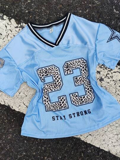 Coolane Kids Tween Girls Fall/Winter Festival Streetwear Vintage Breathable Mesh Number Pattern Graphics Baseball Jersey
