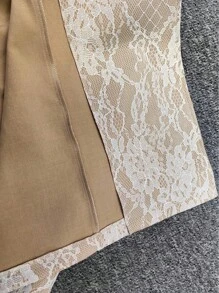 SHEIN Clasi Eleganter Vintage-Spitzen-Blazer in Große Größen - Aprikosenfarben - Übersicht 7