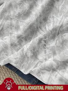 SHEIN 女士数码印花落肩圆领运动衫 - 彩色 - 查看 5