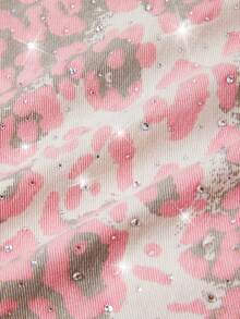 ROMWE MEN Street Life 休闲时尚百搭纽扣开合男士牛仔短裤 - 粉色 - 查看 6