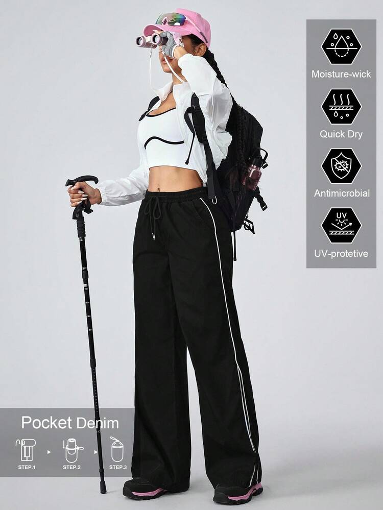 Flexra 女士休闲百搭直筒牛仔裤 - 黑色 - 查看 1