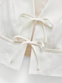 Maija Women 2pcs Set Sleeveless Solid Color Vest & Skirt - Apricot - View 5