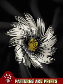 EMERY ROSE Damen Casual Simple Gänseblümchen Muster Tank Top, Sommer