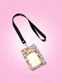 THE POWERPUFF GIRLS X SHEIN Hộp đựng thẻ họa tiết hoạt hình dễ thương hình hoa, bong bóng, hoa mao lương - Nhiều màu - Xem 2