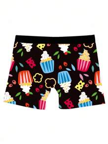 Happy Jammies 3 st/pack herrboxershorts med mattryck, bekväma och avslappnade - Multifärgad - Visa 3