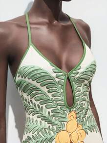 Maija Women's Boho Tropical Print Maxi Dress Sleeveless Spaghetti Strap Woven Fabric Dress With Ruffle Hem - Multicolor - View 9