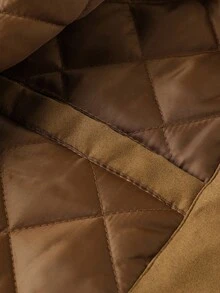 Manfinity Homme Men's Long Sleeve Retro Hooded Winter Coat, Winter Fashion, Warm, Fall - Coffee Brown - View 8