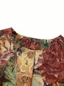 Ellevyn 女士无袖背心，金属纽扣开合，适合通勤 - 彩色 - 查看 4