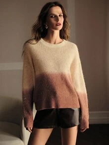 MOTF PREMIUM OMBRE PULLOVER SWEATER FOR AUTUMN & WINTER - Multicolor - View 5