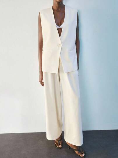 Maija Women's Casual/Office Solid Color Vest,Elegant Outfit For Women,Fall Clothes