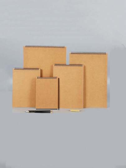 SHEIN 中等纹理水彩纸垫素描本螺旋装订穿孔页防渗色多色封面适合艺术家成人学生旅行绘画学校工作室四季水彩画笔记本艺术家素描本绘图垫