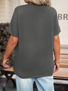 EMERY ROSE Halloween Plus Size Women's Funny Witch T-Shirt, 'some Days I Just Have To Put On The Hat To Remind Them Who They Are Dealing With', Funny Witchcraft, Witch Hat, Scary Witch Round Neck Short Sleeve Tops