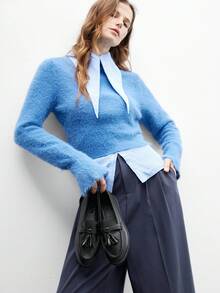 CUCCOO BIZCHIC Women's Casual Slip-On Flat Athletic Sneakers For Christmas - Black - View 4