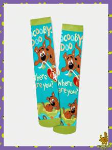 SCOOBY-DOO X SHEIN Cute Letter & Cartoon Pattern Crew Socks - Multicolor - View 3