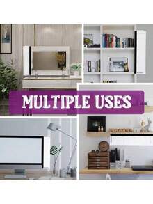 SHEIN 1pc Monitor Memo Board, Acrylic Material Computer Left/Right Side Rectangular Message Board, Transparent Monitor Side Panel Creative Desktop Memo Pad For Home Office Accessories Desktop Message Office Decor - Multicolor - View 6