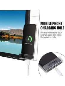 SHEIN 1pc Monitor Memo Board, Acrylic Material Computer Left/Right Side Rectangular Message Board, Transparent Monitor Side Panel Creative Desktop Memo Pad For Home Office Accessories Desktop Message Office Decor - Multicolor - View 4