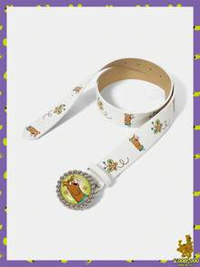 SCOOBY-DOO X SHEIN 1 件女士卡通图案时尚百搭休闲腰带 - 彩色 - 查看 3