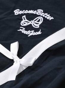 DAZY 2pcs/Set Young Girl Casual Clothes For Fall,Back To School Clothes - Blue - View 8