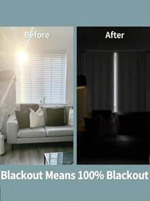SHEIN 1 chiếc rèm cách nhiệt BGment cản sáng 100% cho phòng ngủ, có lớp lót màu đen, rèm hai lớp giảm tiếng ồn và cản sáng hoàn toàn. - Màu be - Xem 4