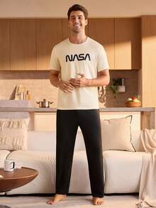 男士休闲基本款英式家居服套装 - 彩色 - 查看 4